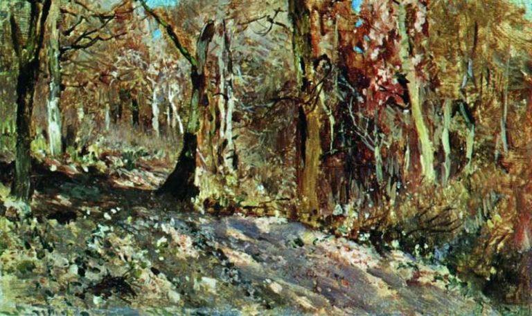 Осенний лес. 1886 картина