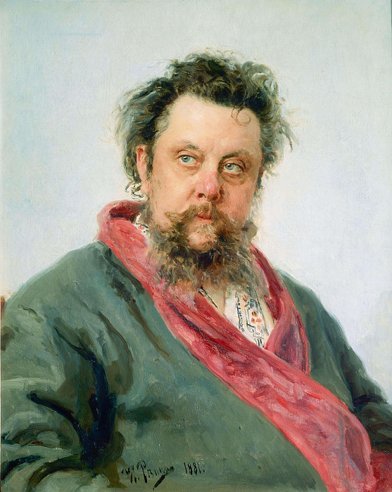 Портрет композитора Модеста Петровича Мусоргского (1839-1881) картина