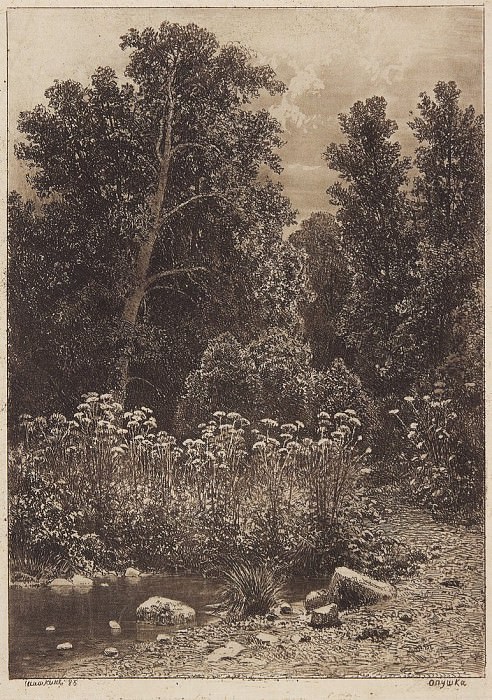 Опушка. 1885 24х17 картина