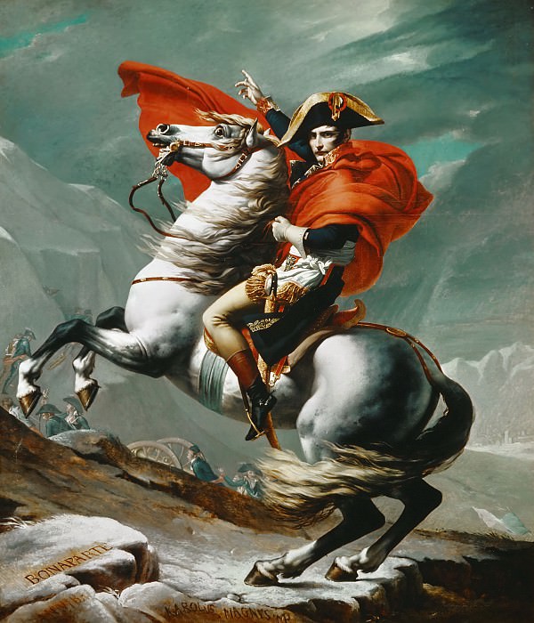Жак-Луи Давид – Наполеон на перевале Сен-Бернар картина