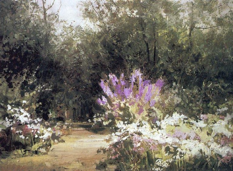 Аллея в Абрамцеве. 1917 картина