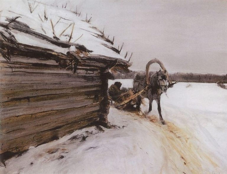Зимой. 1898 картина