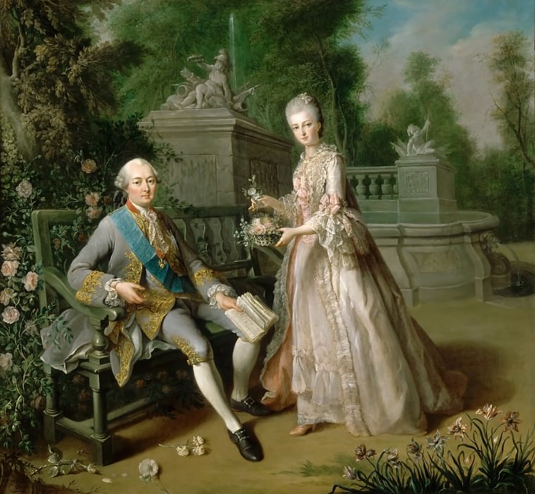 Жан-Батист Шарпантье – Луи-Жан-Мари де Бурбон, герцог де Пентьевр, с дочерью Луизой-Аделаидой, будущей герцогиней Орлеанской картина