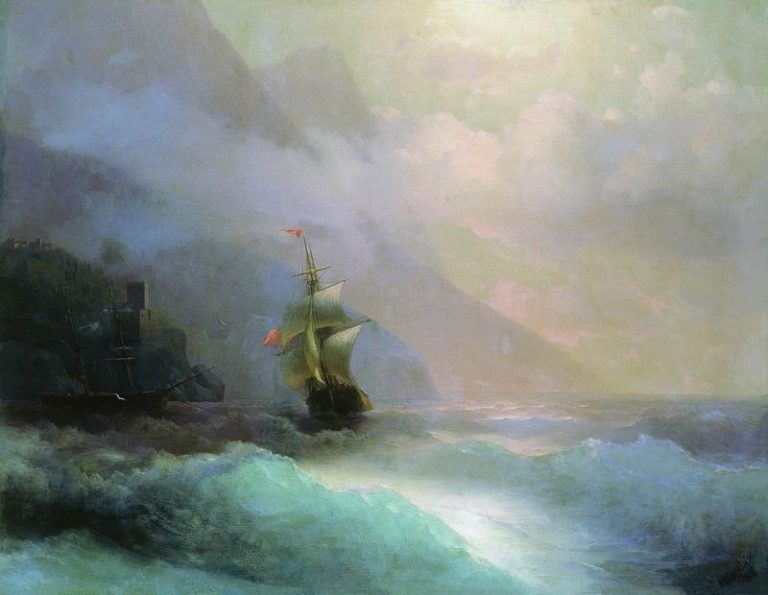 Морской пейзаж 1870 132х162 картина
