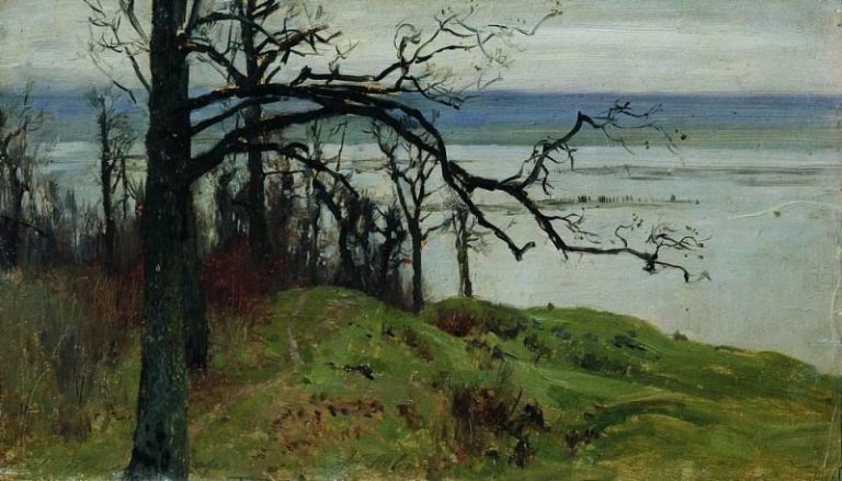 Волга с высокого берега. 1887 картина