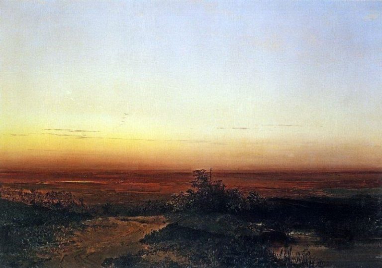 Рассвет в степи. 1852 картина