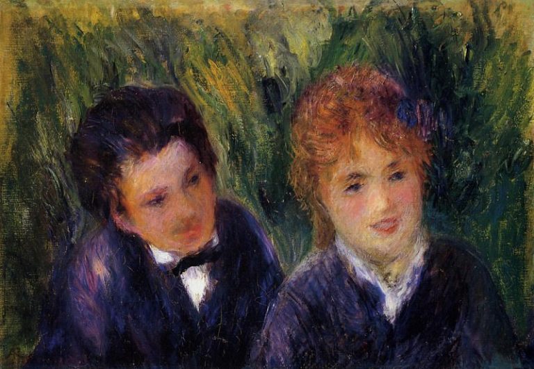 Молодой мужчина и молодая женщина картина