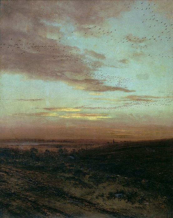 Вечер. Перелет птиц. 1874 картина