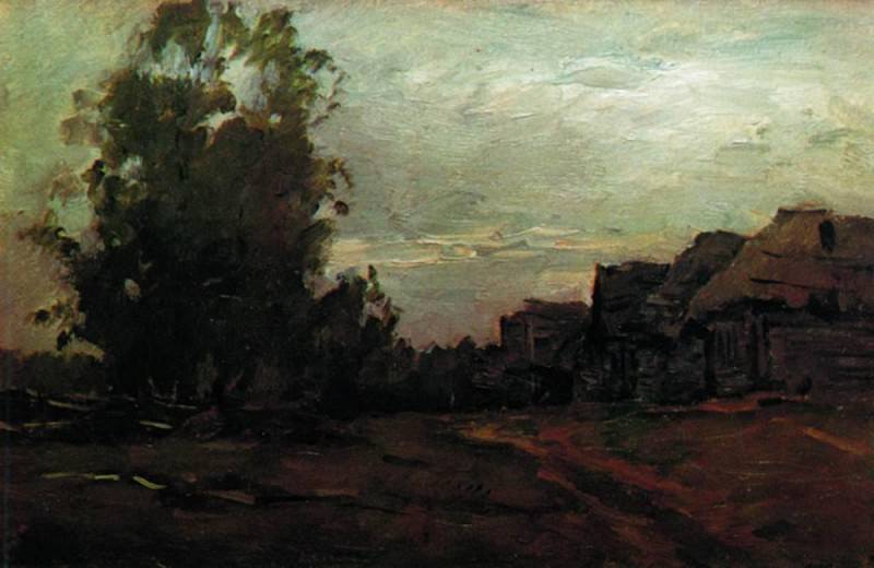 Деревня. Сумерки. 1897 картина