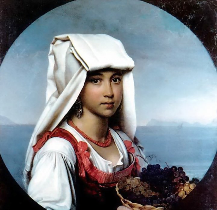 Неаполитанская девочка с плодами 1831 Х. , м. Кишинев картина