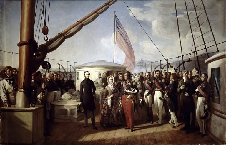 Франсуа-Огюст Биар – Переговоры Луи-Филиппа и королевы Виктории 2 сентября 1843 года картина