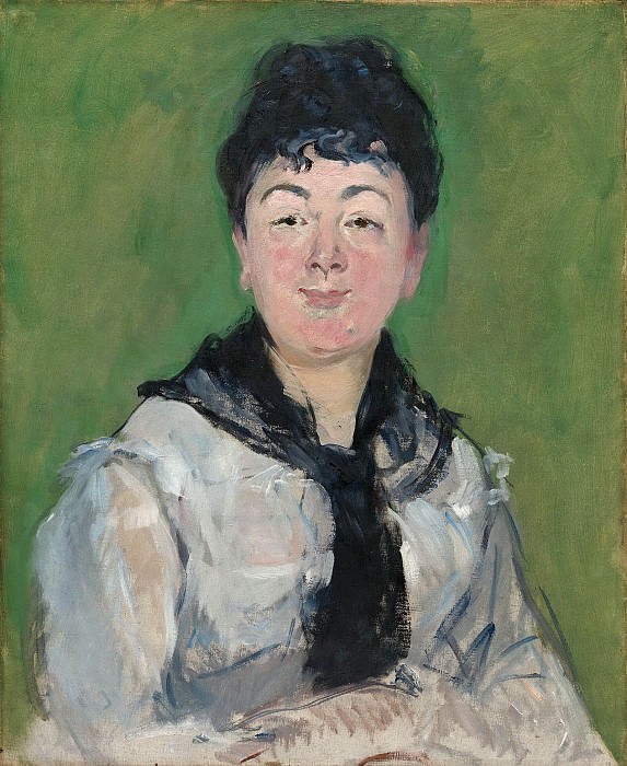 Портрет женщины с черной косынкой картина