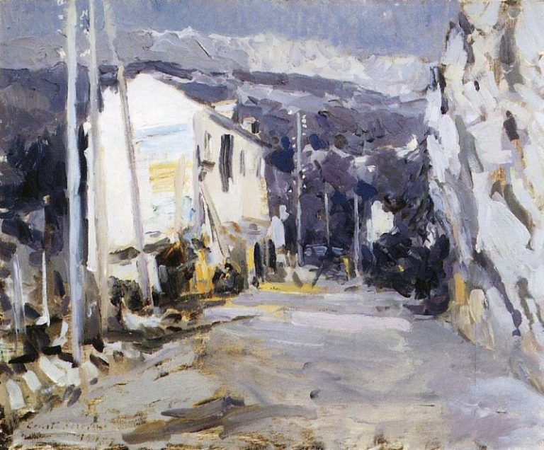 Дорога в южном городе. 1908 картина