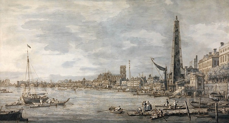 Город Вестминстер рядом с водными воротами Йорка картина