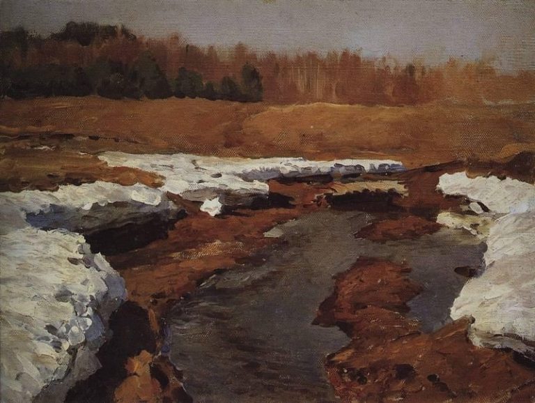 Весна. Последний снег2. 1895 картина