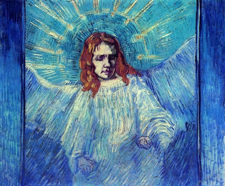 Полуфигура ангела (по оригиналу Рембрандта) картина