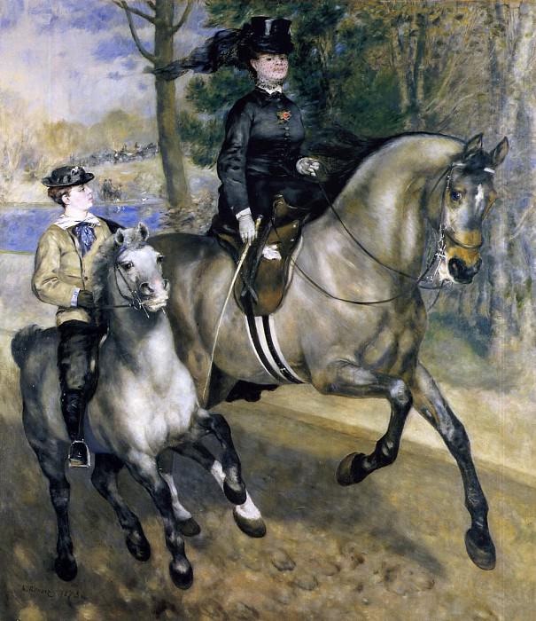 Верховая езда в Булонском лесу (также известном как мадам Генриетта Даррас или Поездка) картина