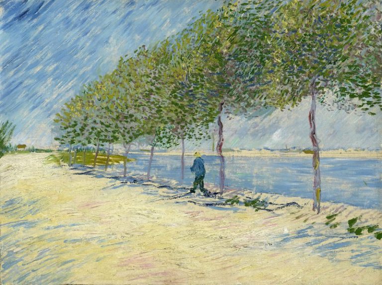 Прогулка вдоль берега Сены близ Аньера картина