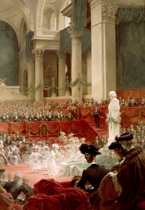 Теобальд Шартран – Празднование столетия со дня рождения Виктора Гюго в Пантеоне 26 февраля 1902 года картина