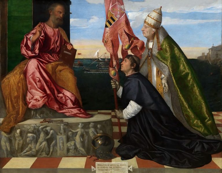 Папа Александр VI представляет святому Петру Якопо Пезаро, епископа Пафоса картина