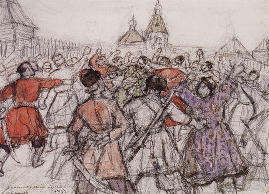 Красноярский бунт 1695 года картина