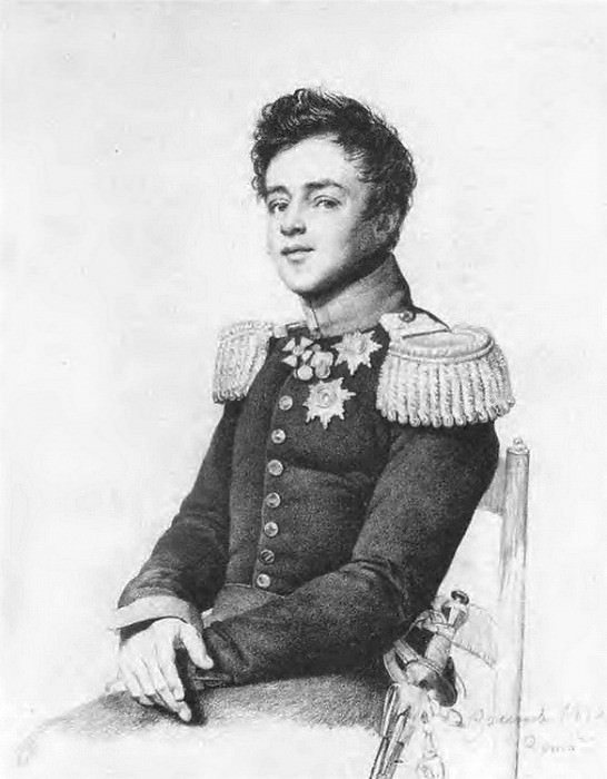 Портрет великого князя Михаила Павловича. 1819. Б. , ит. к. 36. 9х27. 3. ГТГ картина