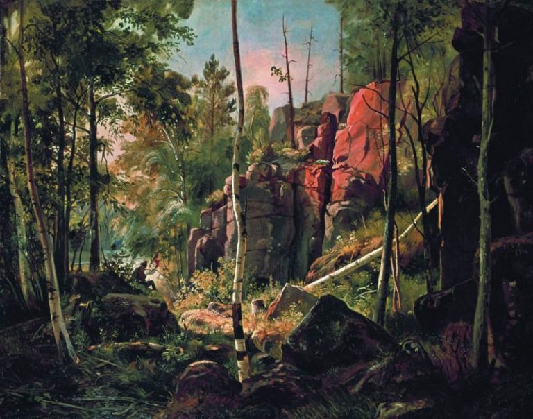 Вид на острове Валааме. Местность Кукко1858-60 69х87 картина