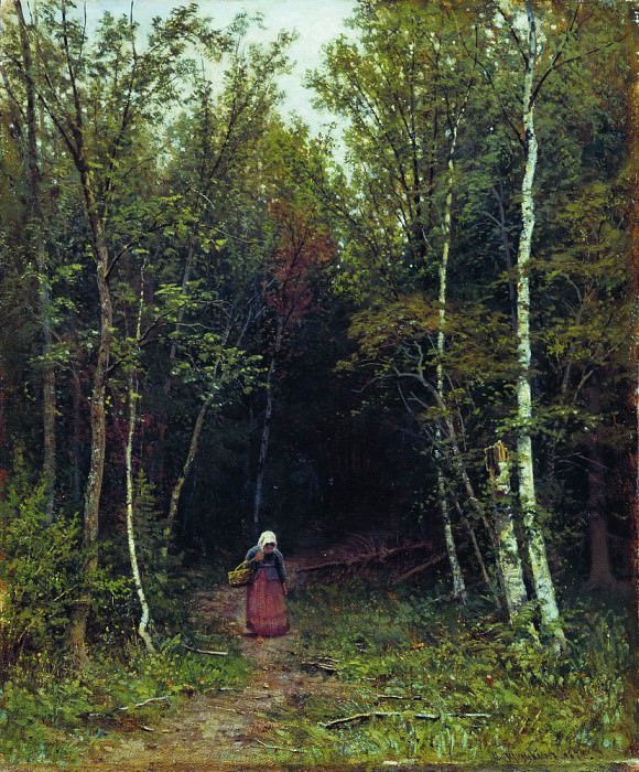 Пейзаж с фигурой 1872 59х48 картина