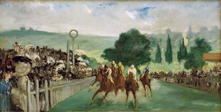 Скачки в Лоншане картина