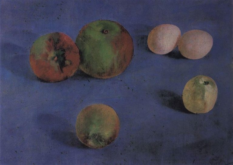 Натюрморт. Яблоки и яйца. 1921 картина