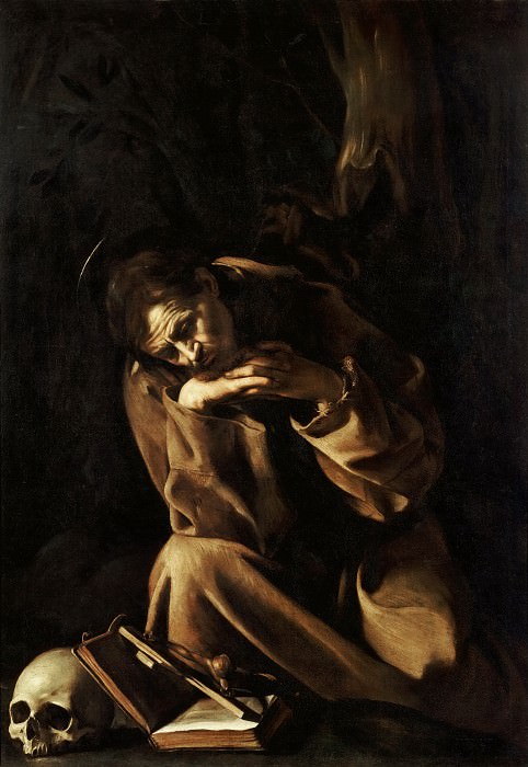 Святой Франциcк в раздумьи картина