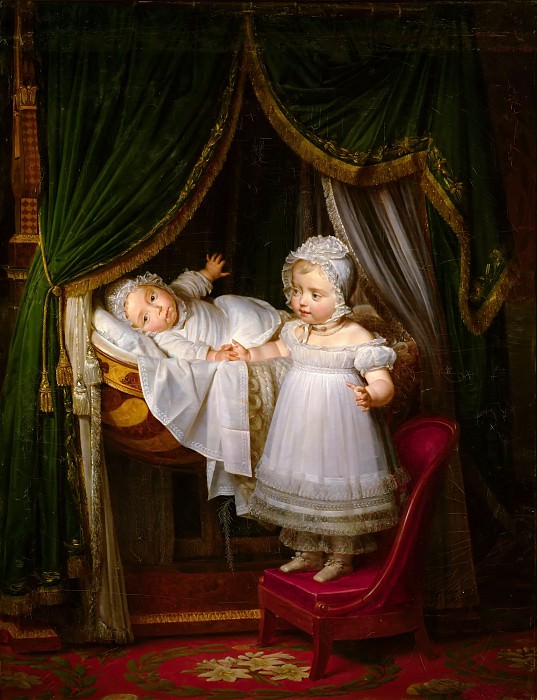 Эрсан, Луи – Анри-Шарль-Фернан д’Артуа, герцог Бордо, с сестрой Луизой-Марией-Терезой во дворце Тюильри картина