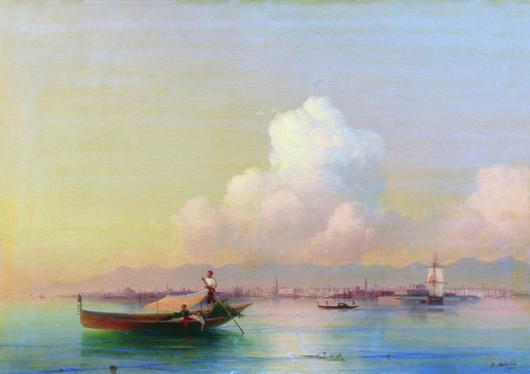 Вид Венеции со стороны Лидо 1855 71х99,5 картина