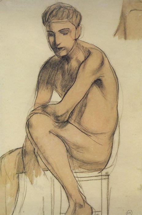Сидящий мальчик. 1906 картина