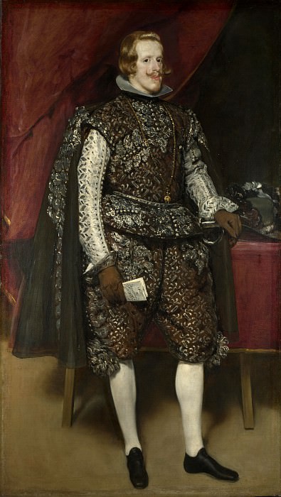 Филипп IV Испанский в коричневом с серебром картина