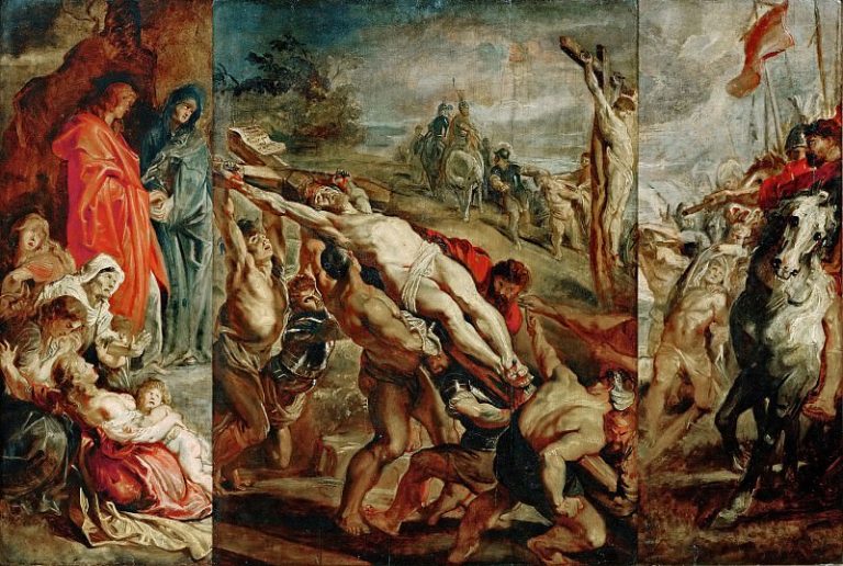 Воздвижение креста (эскиз к триптиху в соборе Антверпена) картина