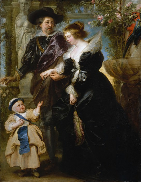 Рубенс, его жена Елена Фурмен (1614-1673), и один из их детей картина