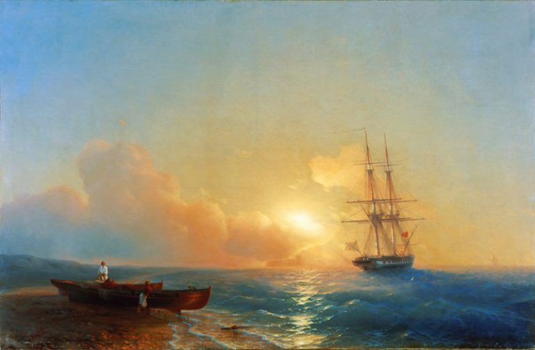 Рыбаки на берегуморя1852 93,5х143 картина