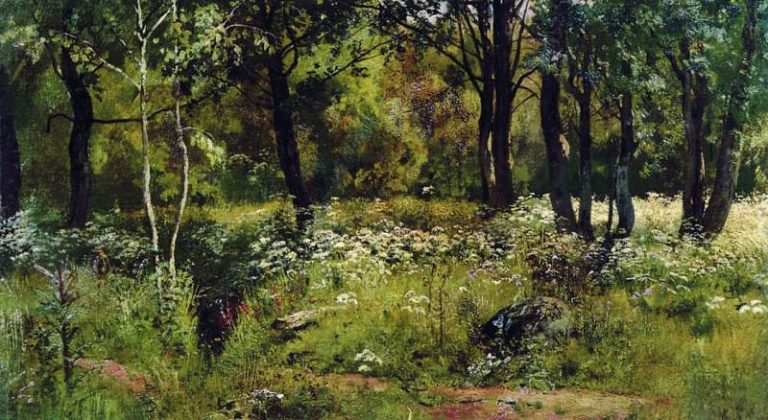 Лесная поляна. Конец 1880-х – начало 1890-х 34х59 картина