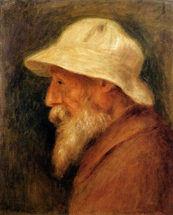 Автопортрет в белой шляпе картина