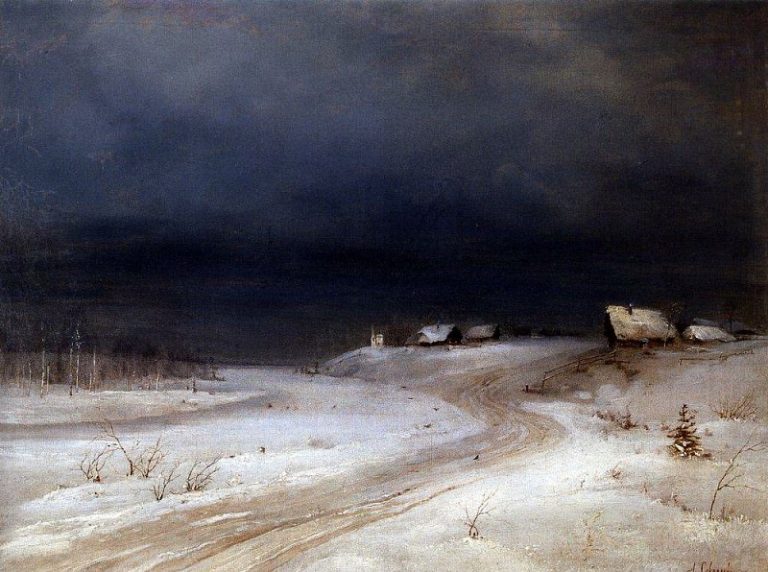Зимний пейзаж. 1880-1890-е картина