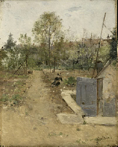 В саду, 1875 картина