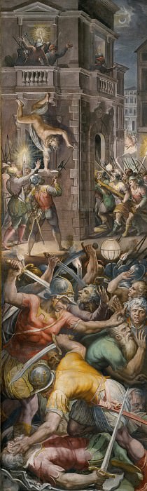 Избиение адмирала Колиньи и гугенотов в ночь святого Варфоломея 24 августа 1572 картина