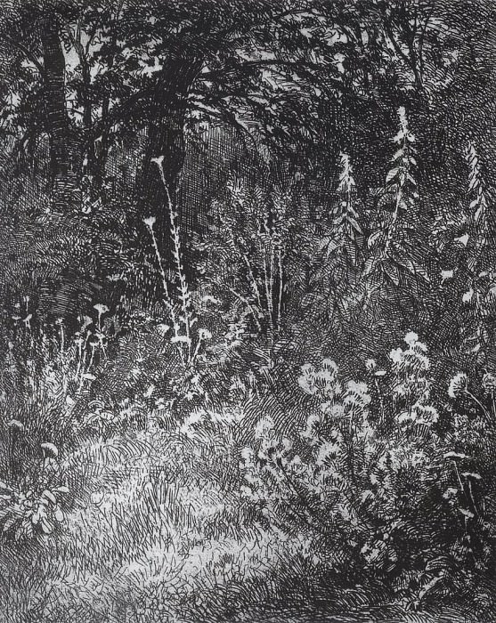 Лесные цветы. 1873 10х9 картина