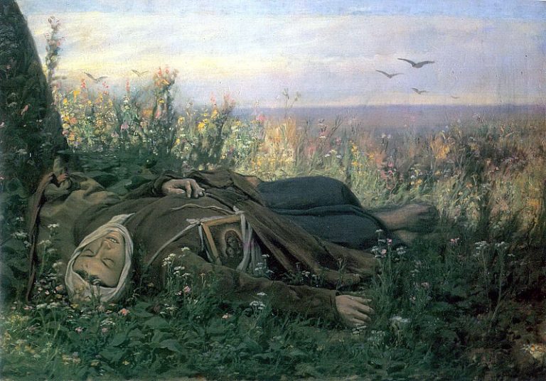 Странница в поле. 1879 Х. , м. 63х94 Н. Новгород картина