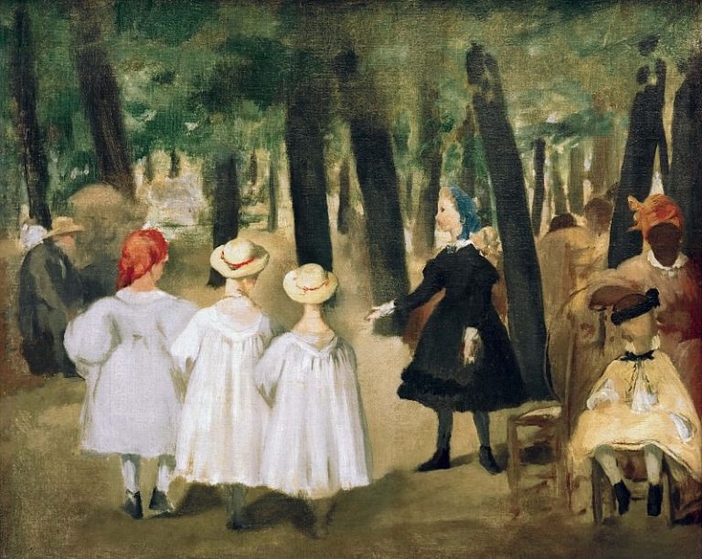 Дети в саду Тюильри картина