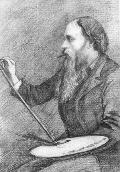 Джордж Хауард, граф Карлайл, рисующий портрет Эдварда Бёрн-Джонса картина