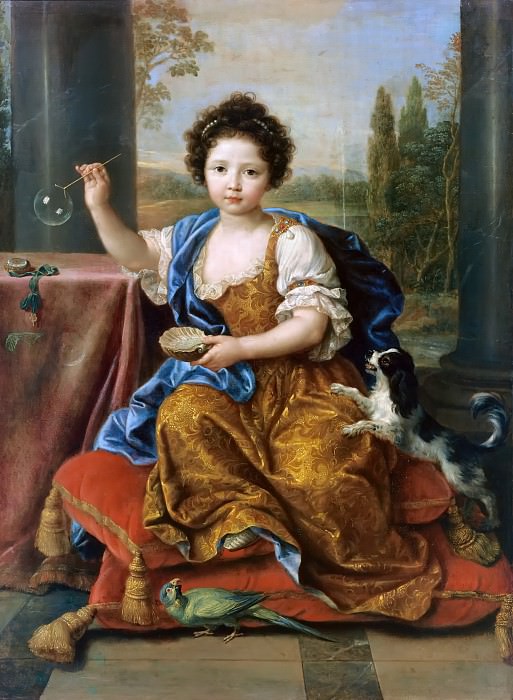 Миньяр, Пьер – Портрет Марии Анны де Бурбон (Мыльные пузыри) картина