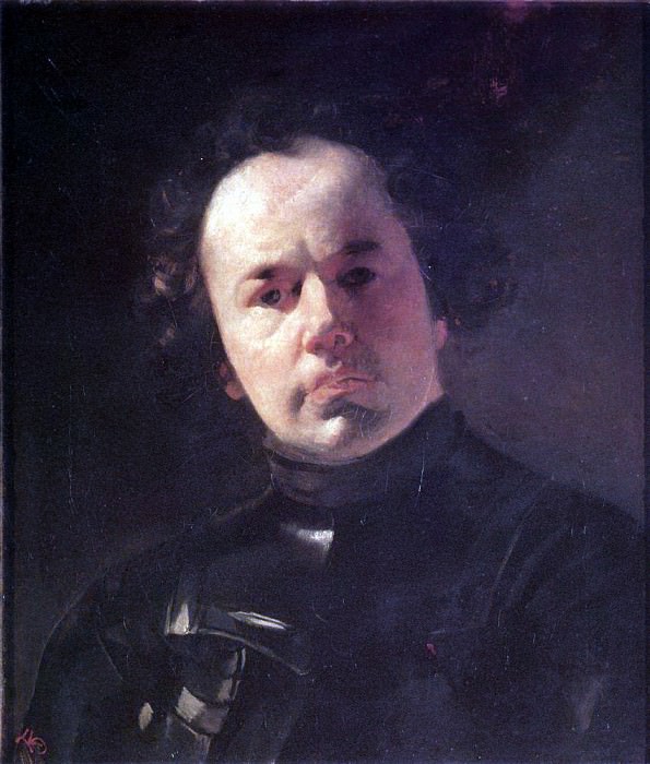 Портрет художника Я. Ф. Яненко в латах. 1841 картина
