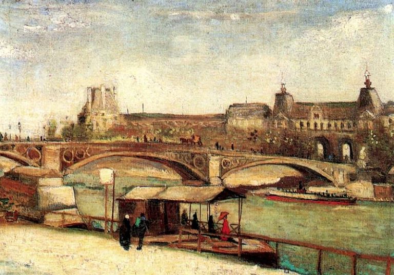 Мост Каррузель и Лувр картина